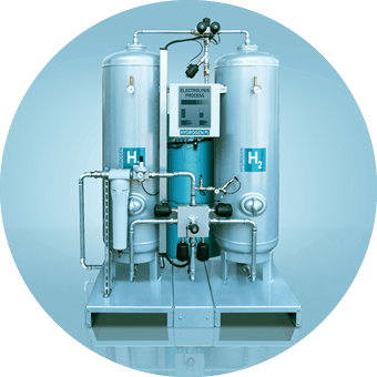 Machine for the production of hydrogen by electrolysis. Concept